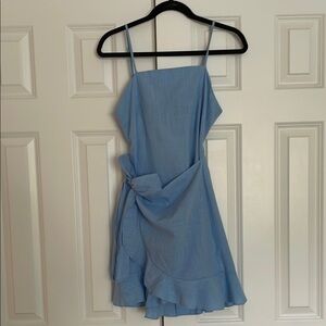 SHEIN cute, flirty  Blue Spaghetti strap  Wrap Dress ladies size M